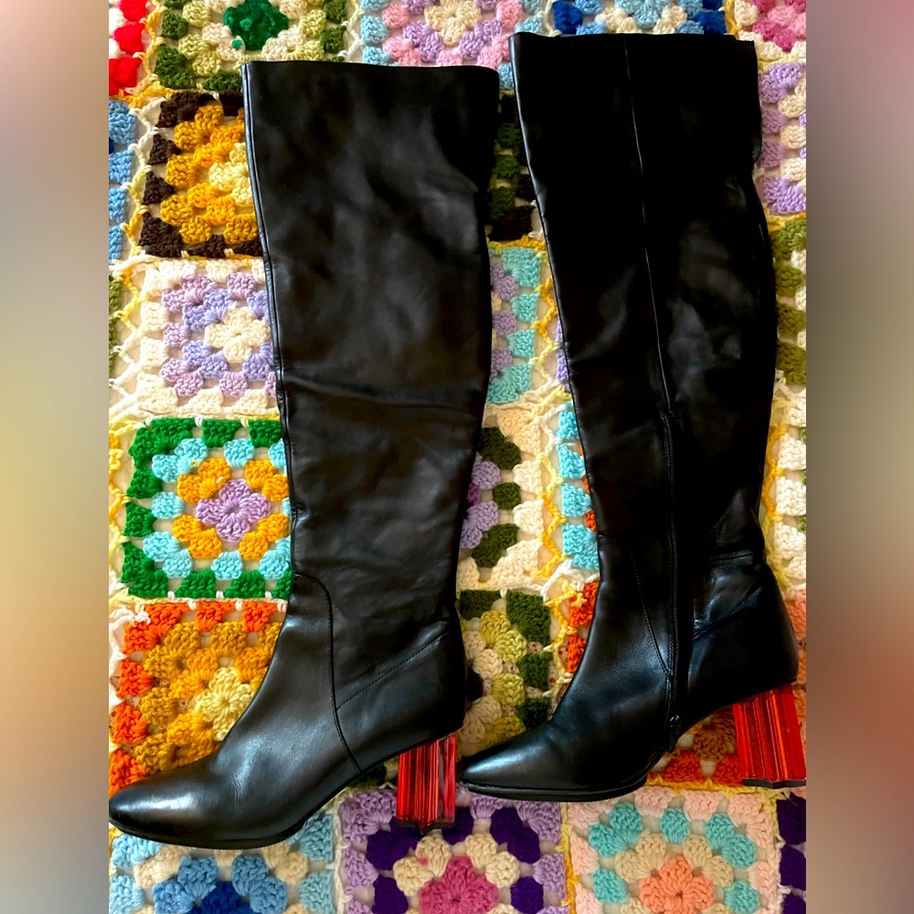 Black thigh-high boots (unique)